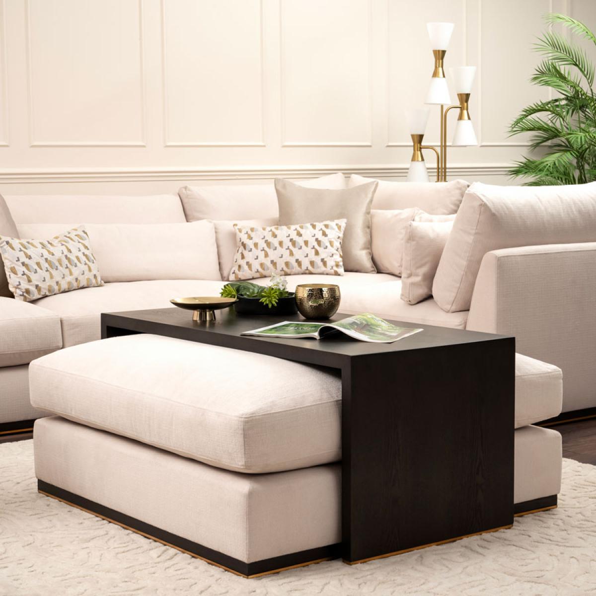 Burbank Footstool With Layered Coffee Table – image 2