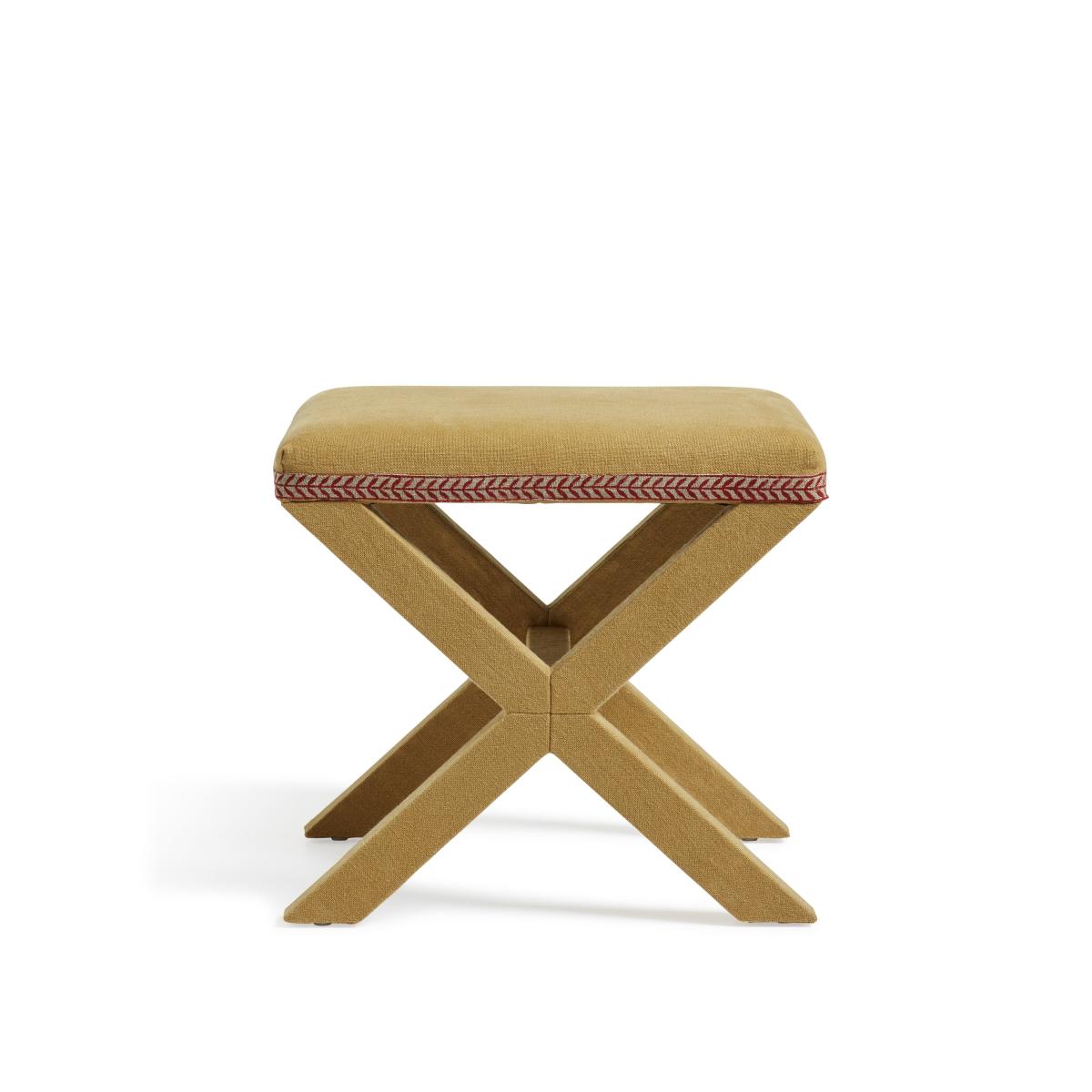 OKA, Vaquero Linen Stool - Dijon, Footstool – image 3