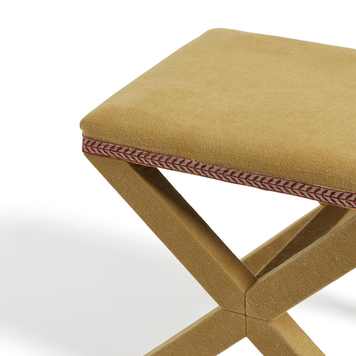 OKA, Vaquero Linen Stool - Dijon, Footstool – image 5