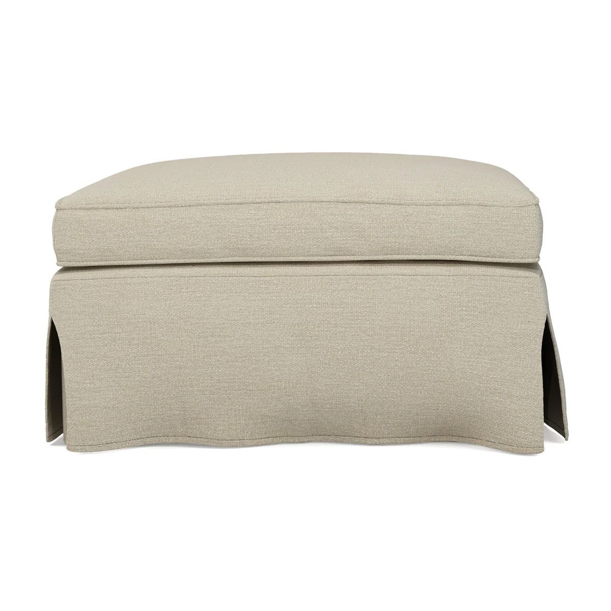 OKA, COVER ONLY - Fanshawe Clever Linen Loose Cover for Rectangular Footstool - Dove, MTO Sofa Loose Cover – image 1