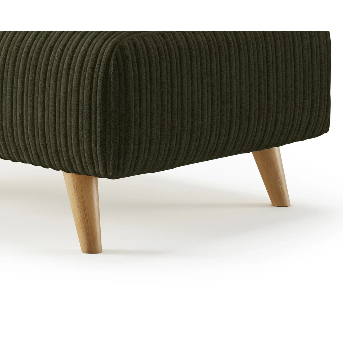 Milan Moss Green Fabric Footstool – image 4