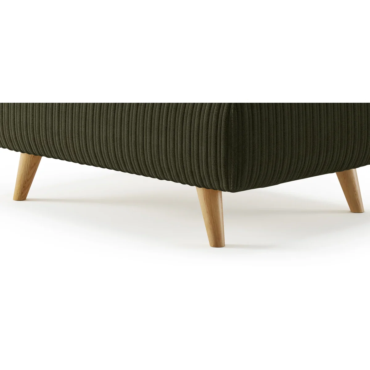 Milan Moss Green Fabric Footstool – image 6
