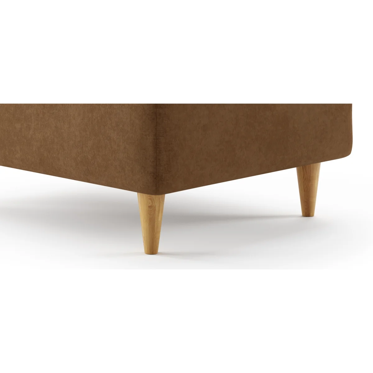 Capri Almond Fine Chenille Fabric Footstool – image 6