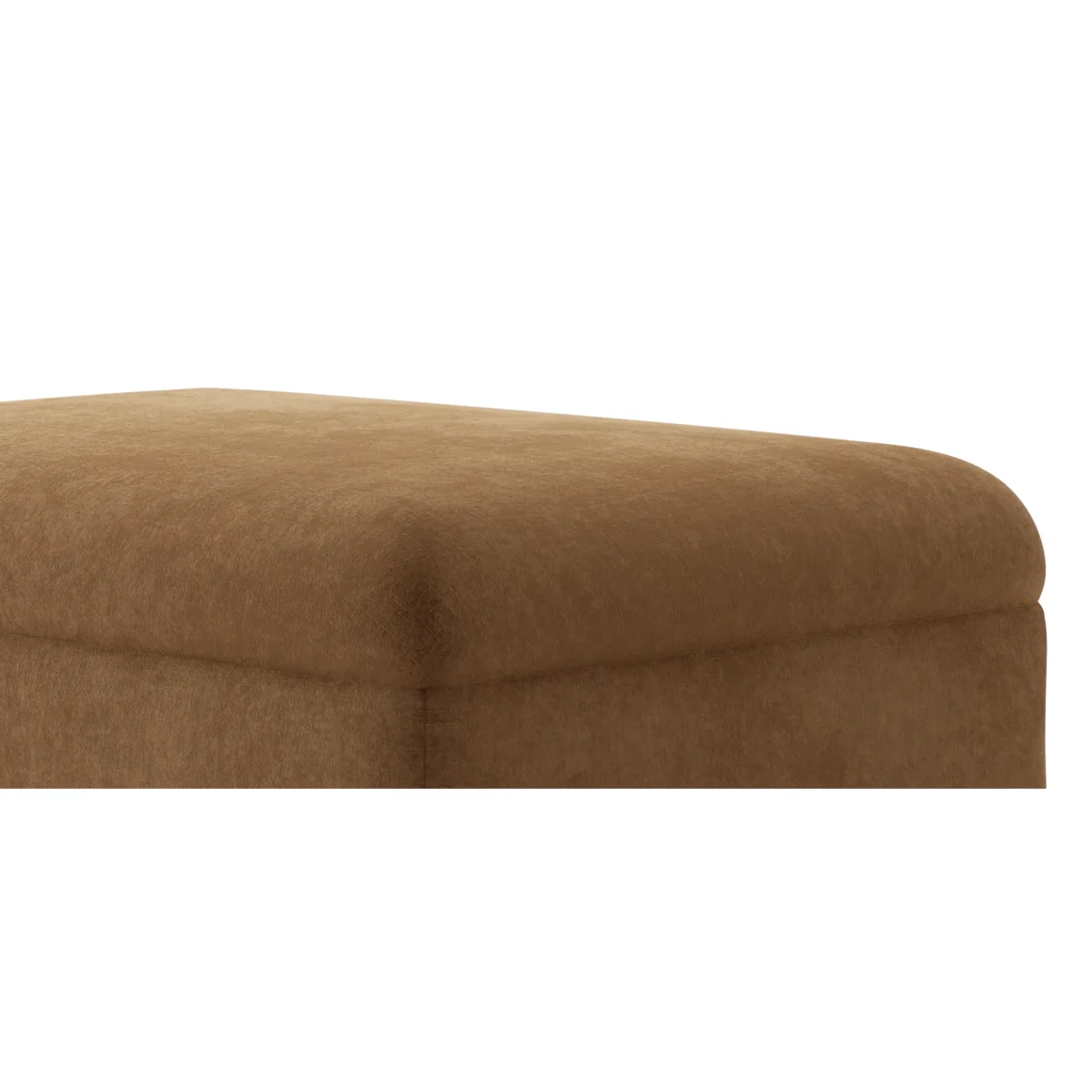 Capri Almond Fine Chenille Fabric Footstool – image 7