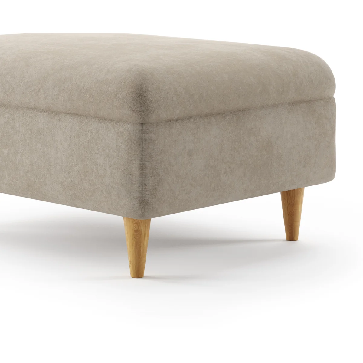 Capri Linen Chenille Fabric Footstool – image 3