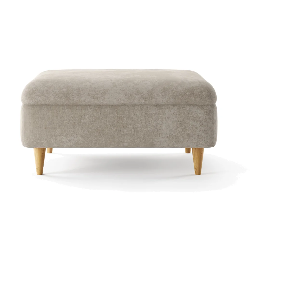 Capri Linen Chenille Fabric Footstool – image 1