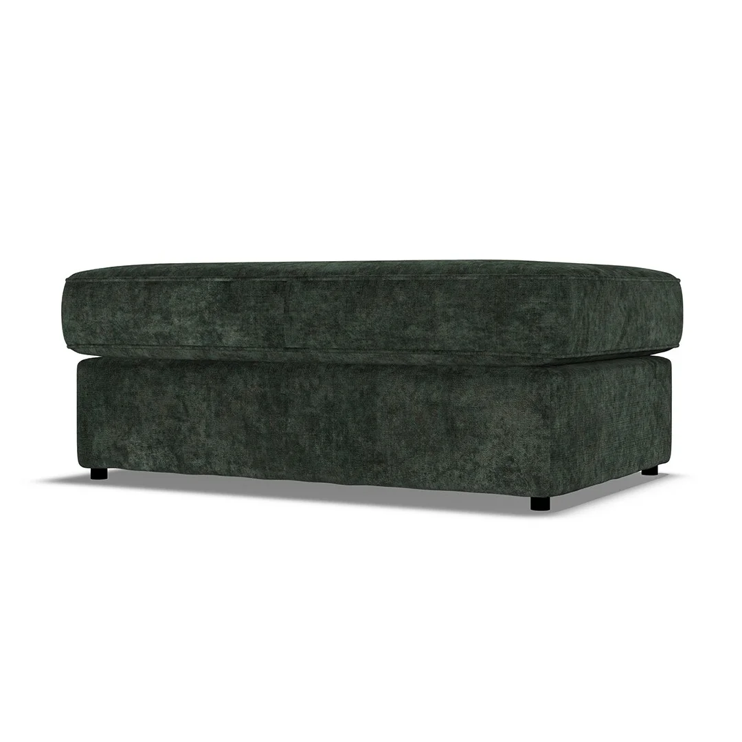 Naples Emerald Velvet Footstool – image 3