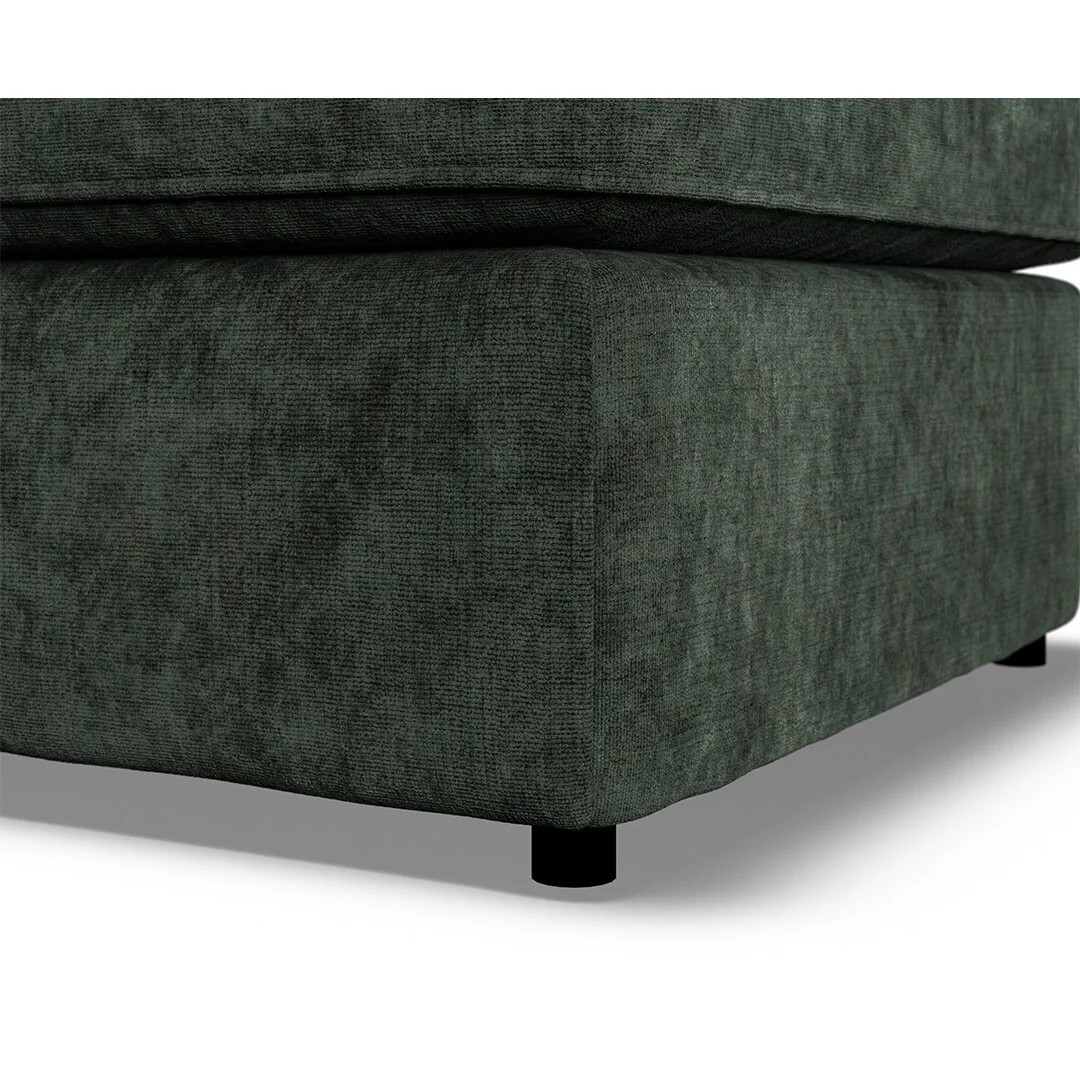Naples Emerald Velvet Footstool – image 5