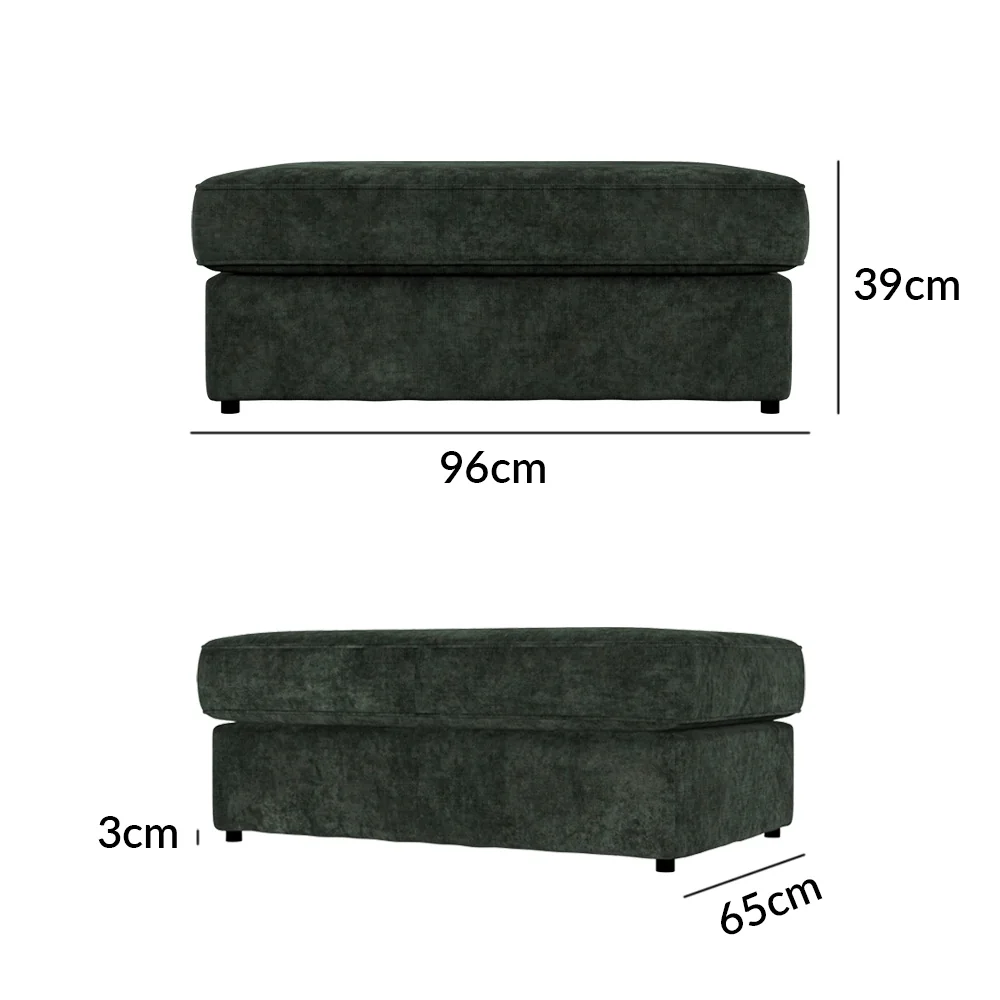 Naples Emerald Velvet Footstool – image 10