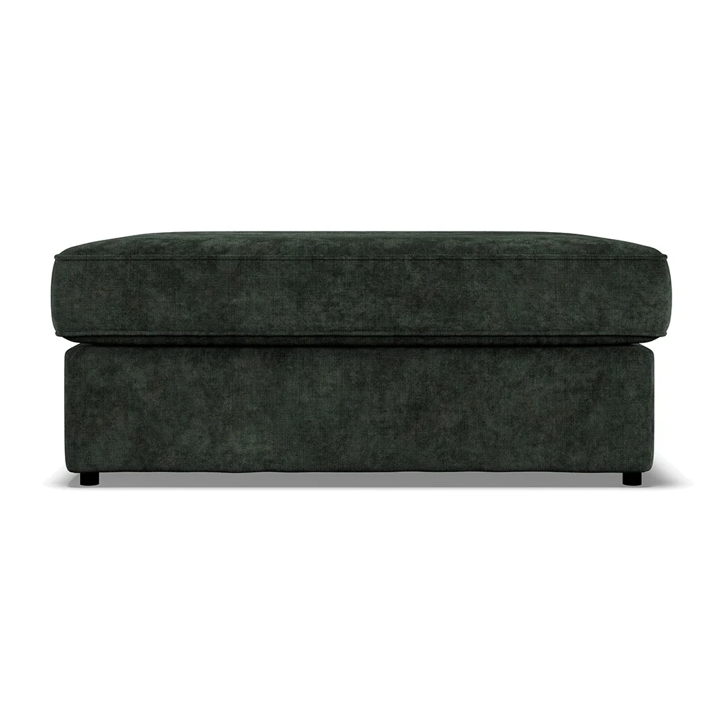 Naples Emerald Velvet Footstool – image 1
