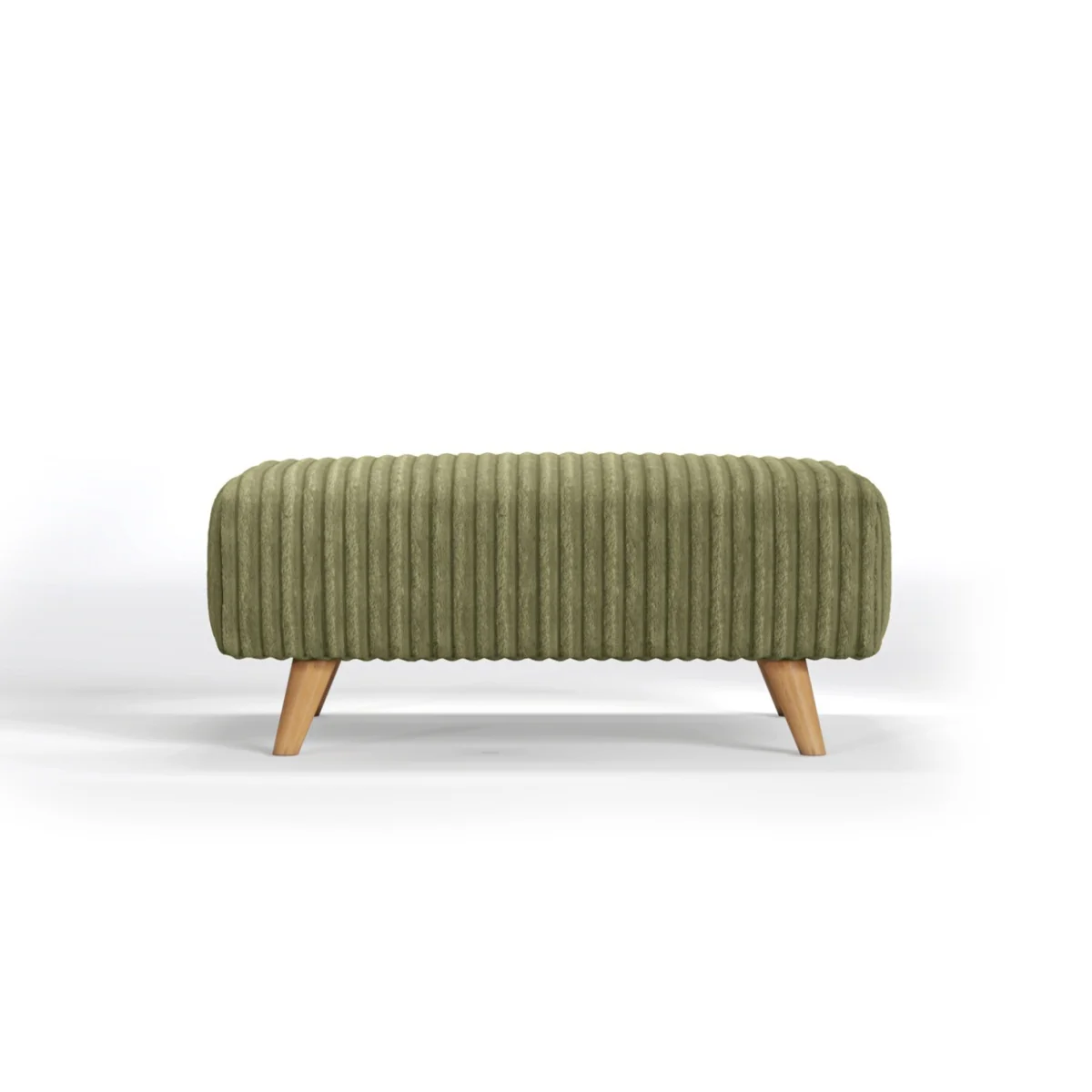 Milan Fern Green Fabric Footstool – image 2