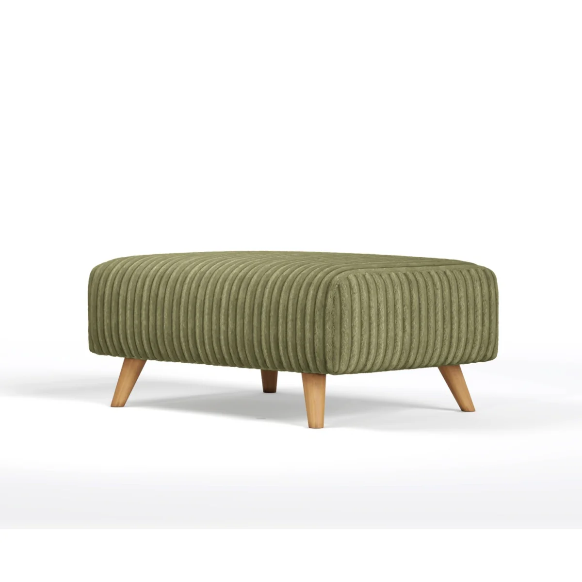 Milan Fern Green Fabric Footstool – image 3