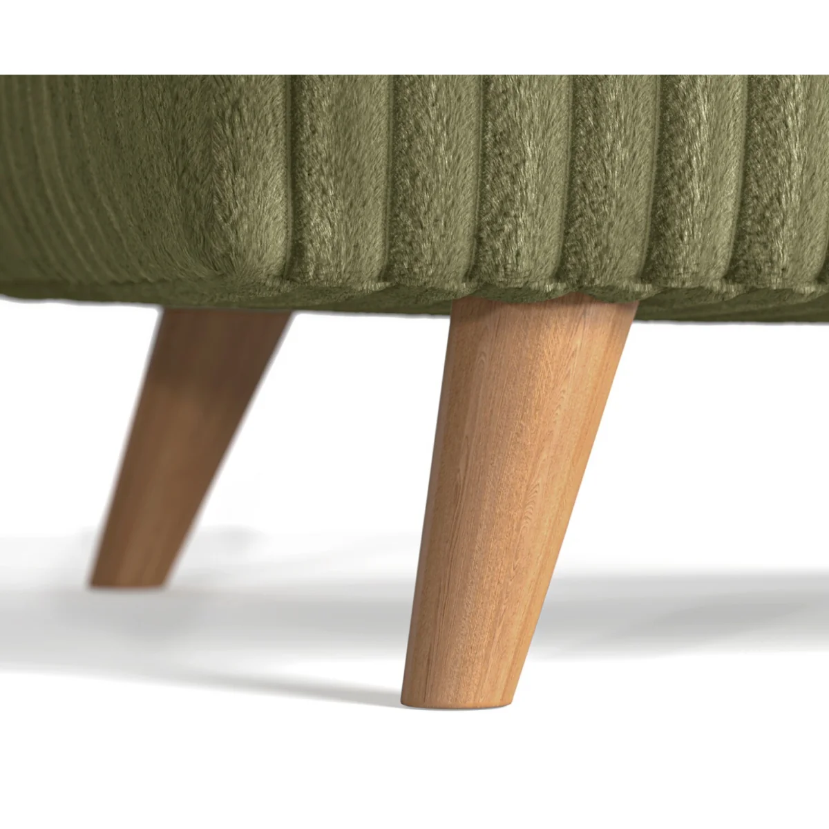 Milan Fern Green Fabric Footstool – image 5