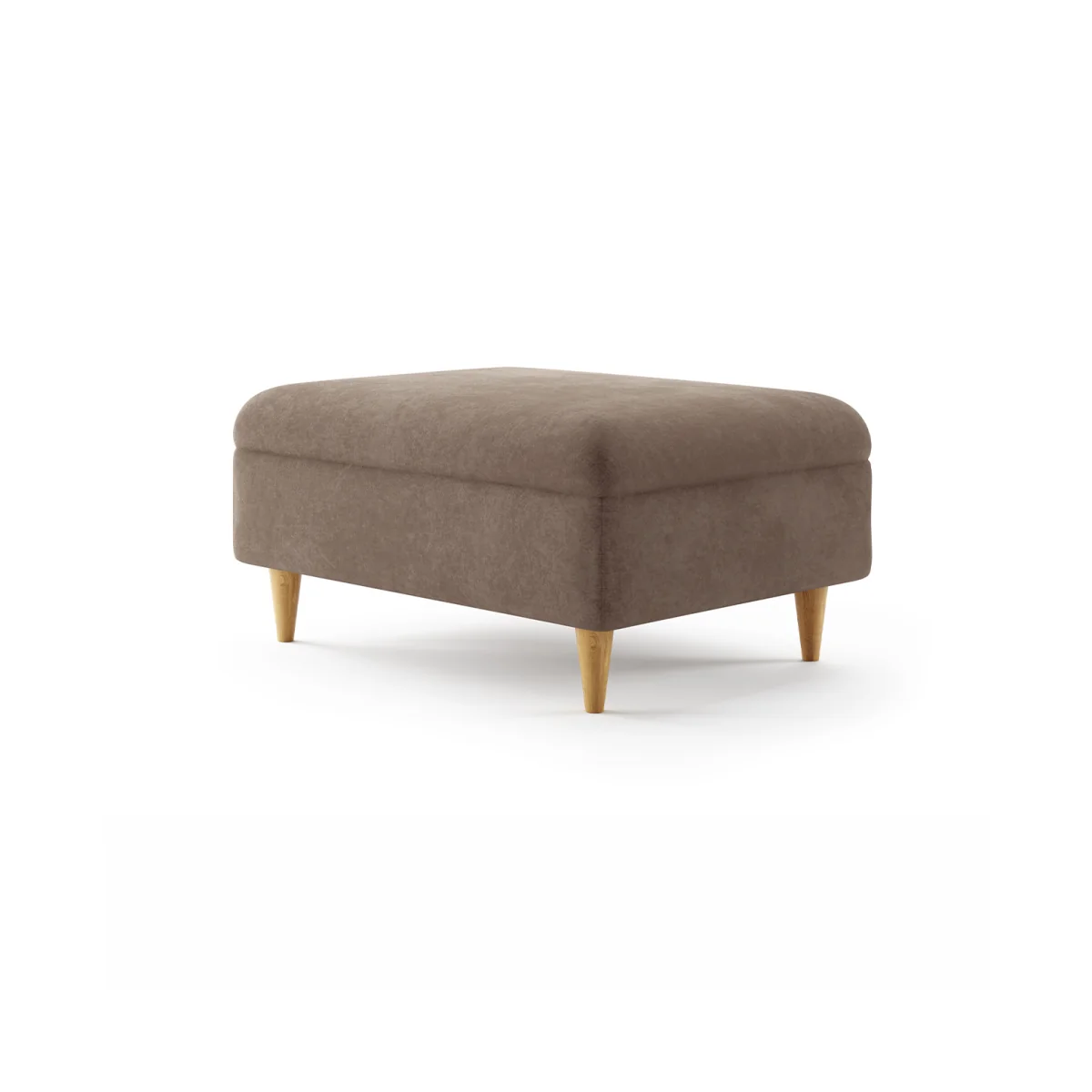 Capri Latte Chenille Fabric Footstool – image 2