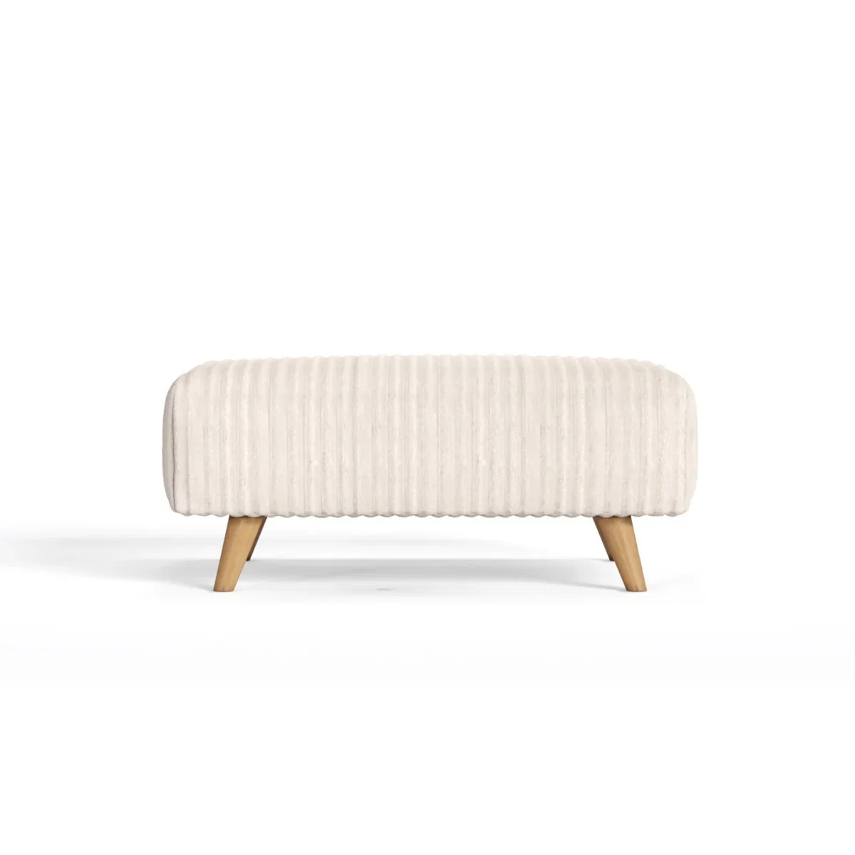 Milan Natural Fabric Footstool – image 2