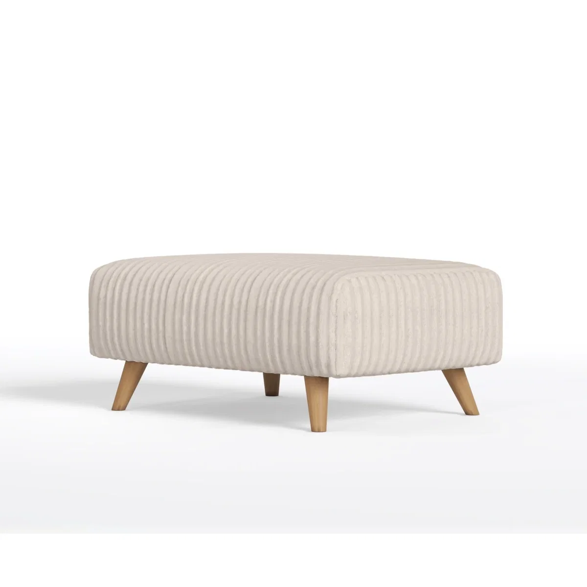 Milan Natural Fabric Footstool – image 3