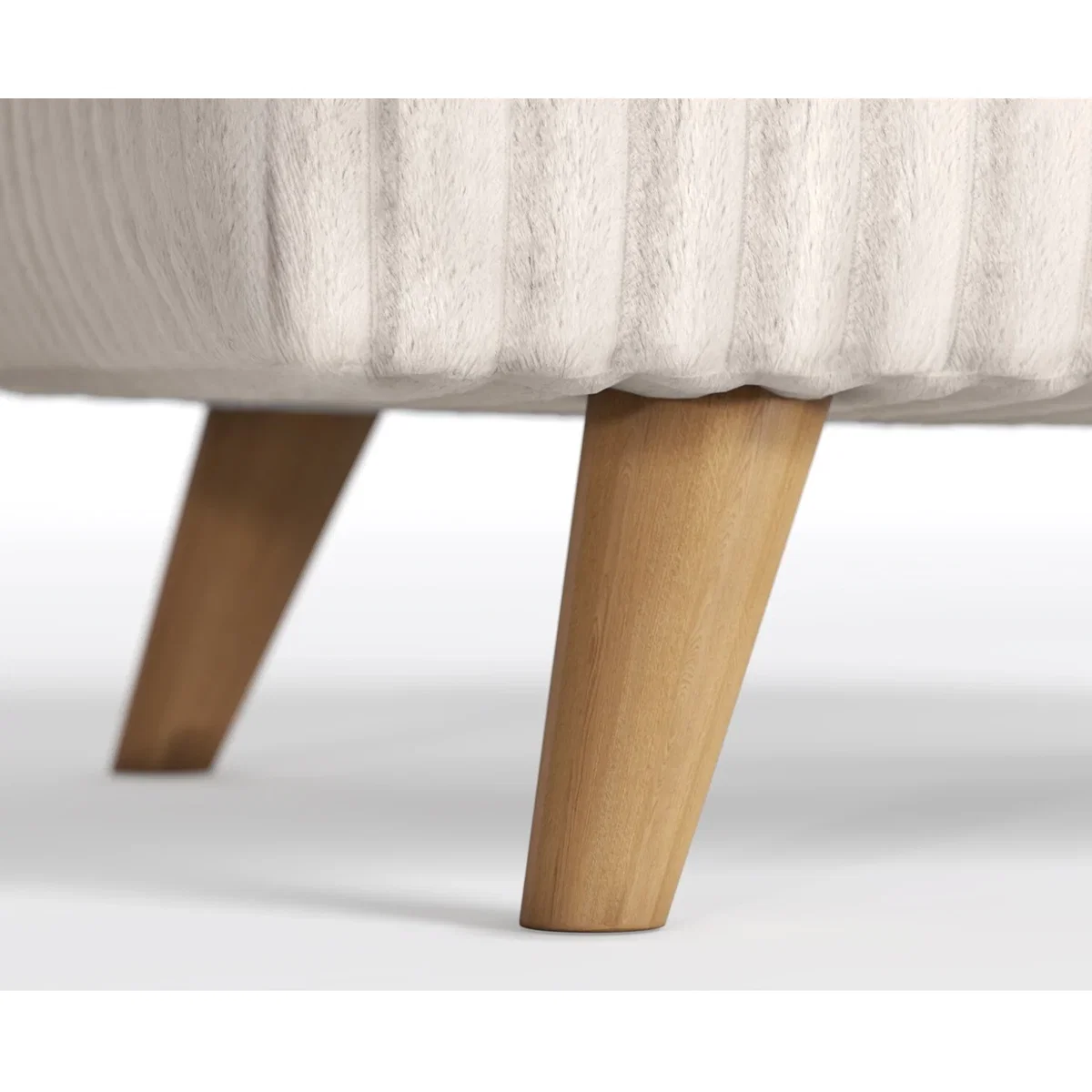 Milan Natural Fabric Footstool – image 5