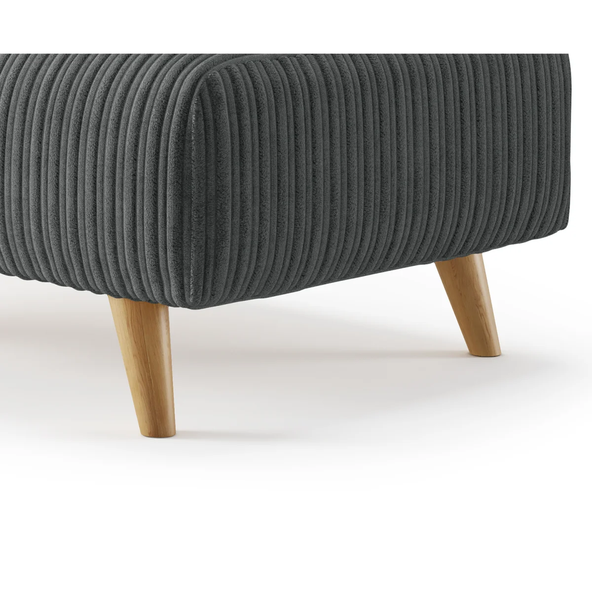 Milan Grey Fabric Footstool – image 3
