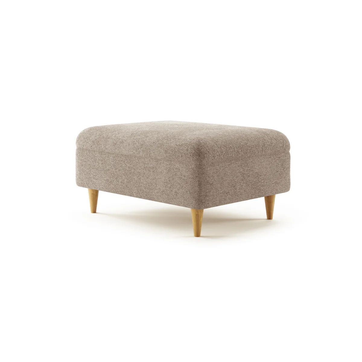 Capri Latte Boucle Fabric Footstool – image 2