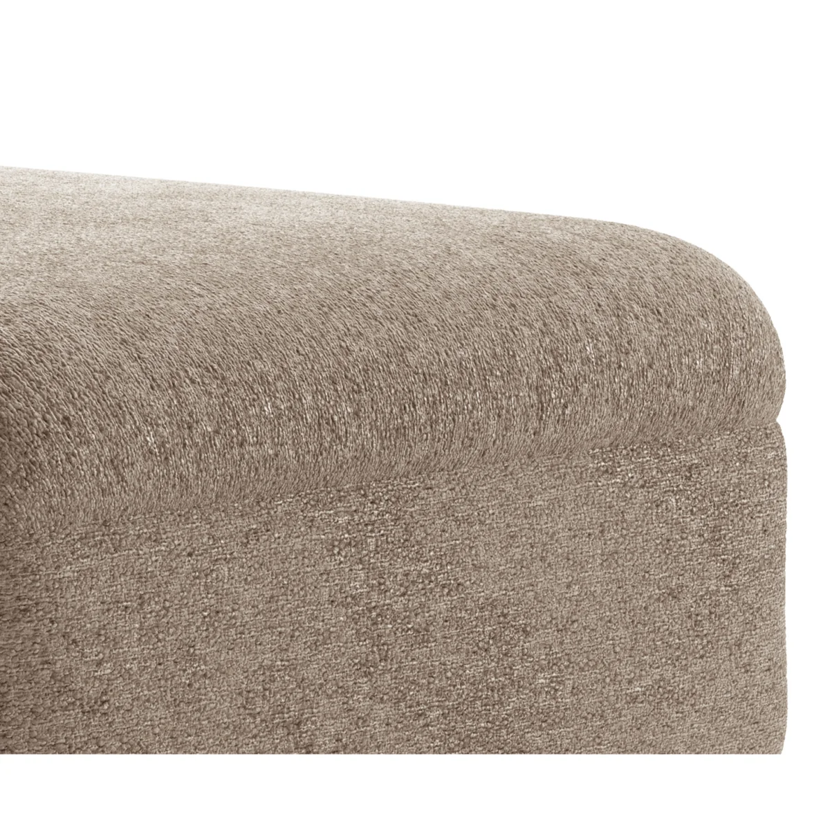 Capri Latte Boucle Fabric Footstool – image 5