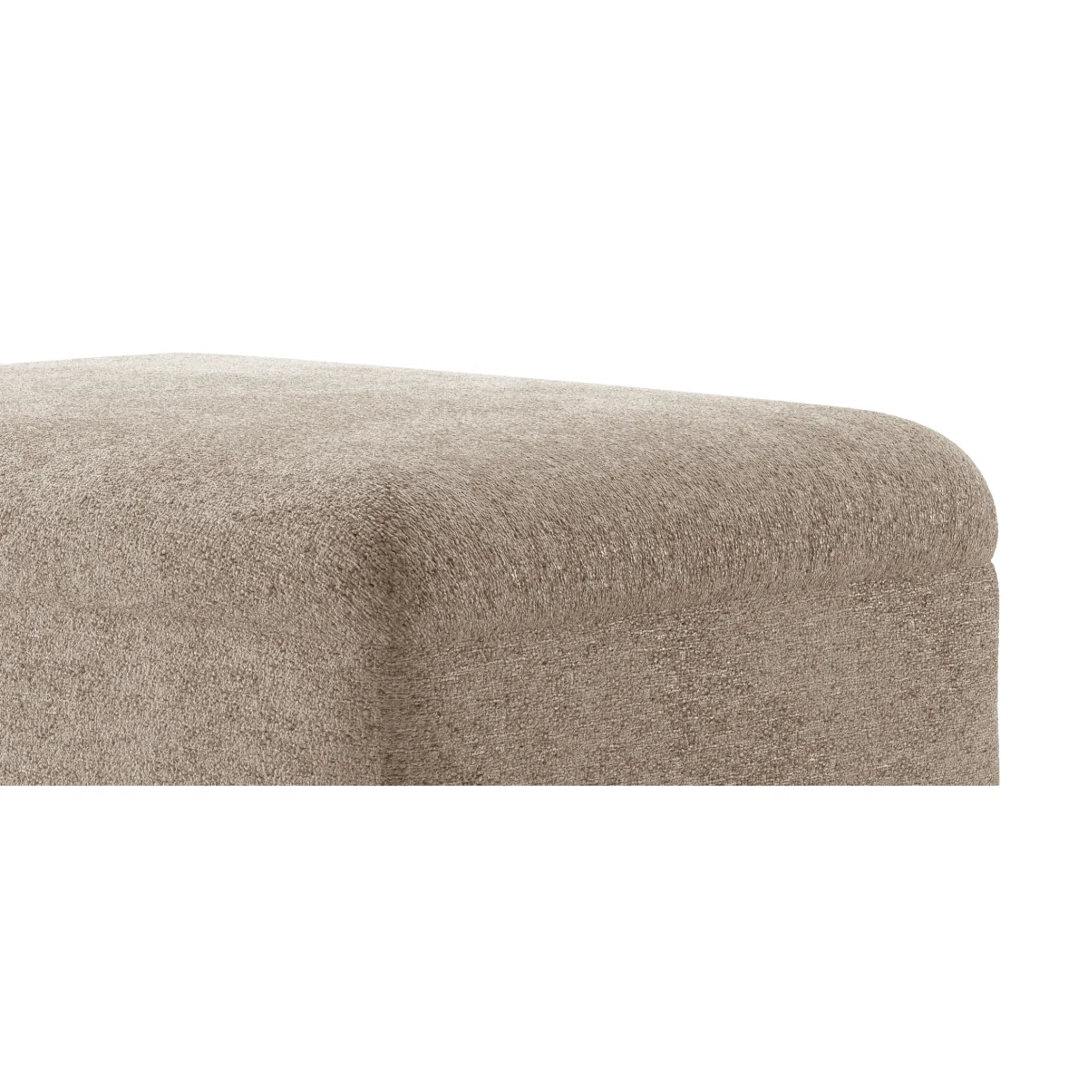 Capri Latte Boucle Fabric Footstool – image 7