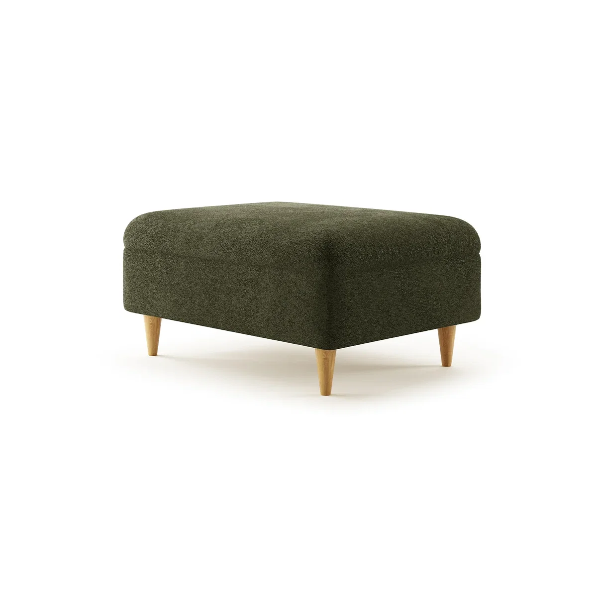 Capri Emerald Boucle Fabric Footstool – image 2
