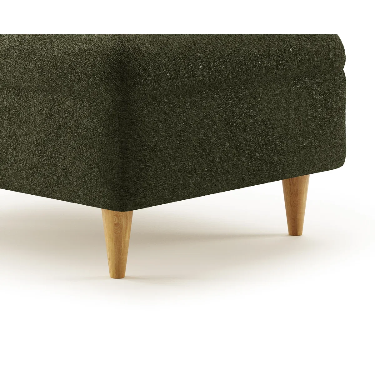 Capri Emerald Boucle Fabric Footstool – image 3