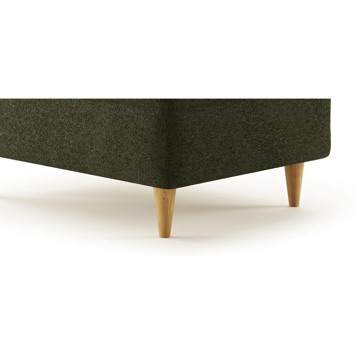 Capri Emerald Boucle Fabric Footstool – image 5