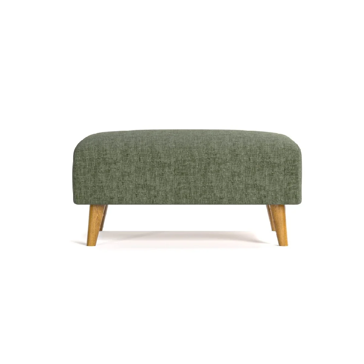 Jasper Hunter Green Chenille Fabric Footstool – image 2