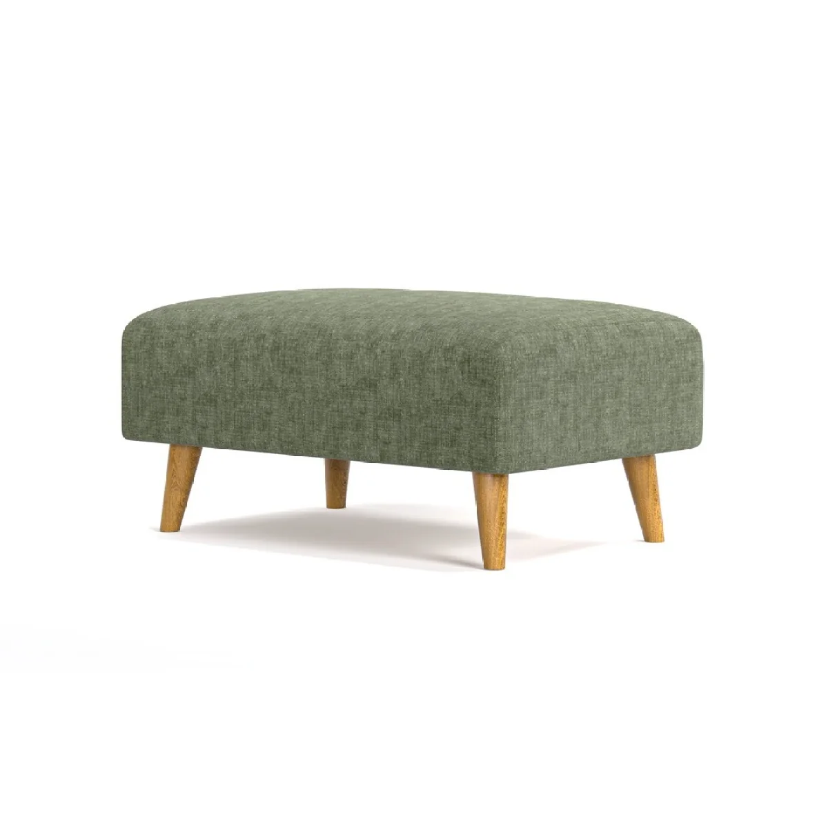 Jasper Hunter Green Chenille Fabric Footstool – image 3