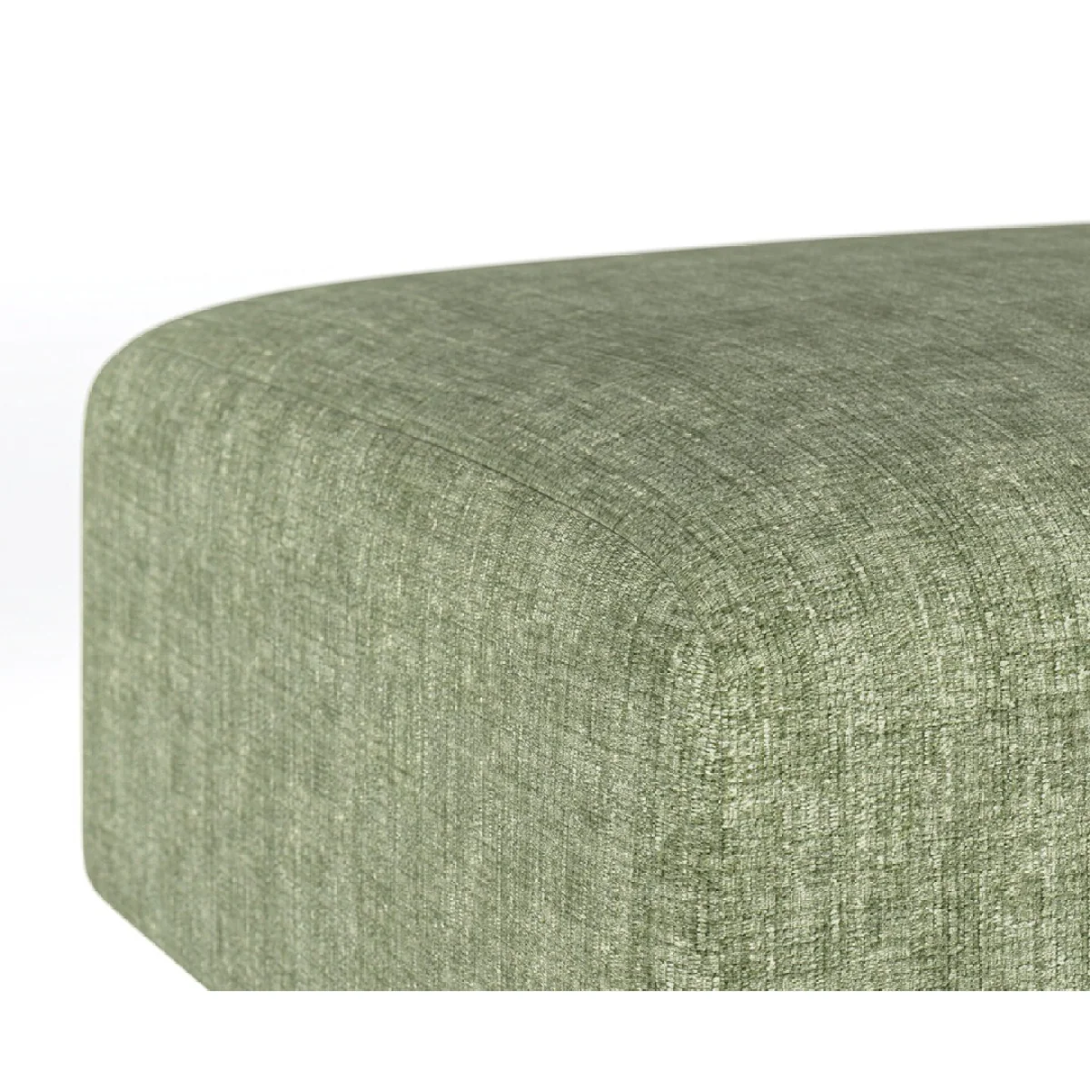 Jasper Hunter Green Chenille Fabric Footstool – image 4