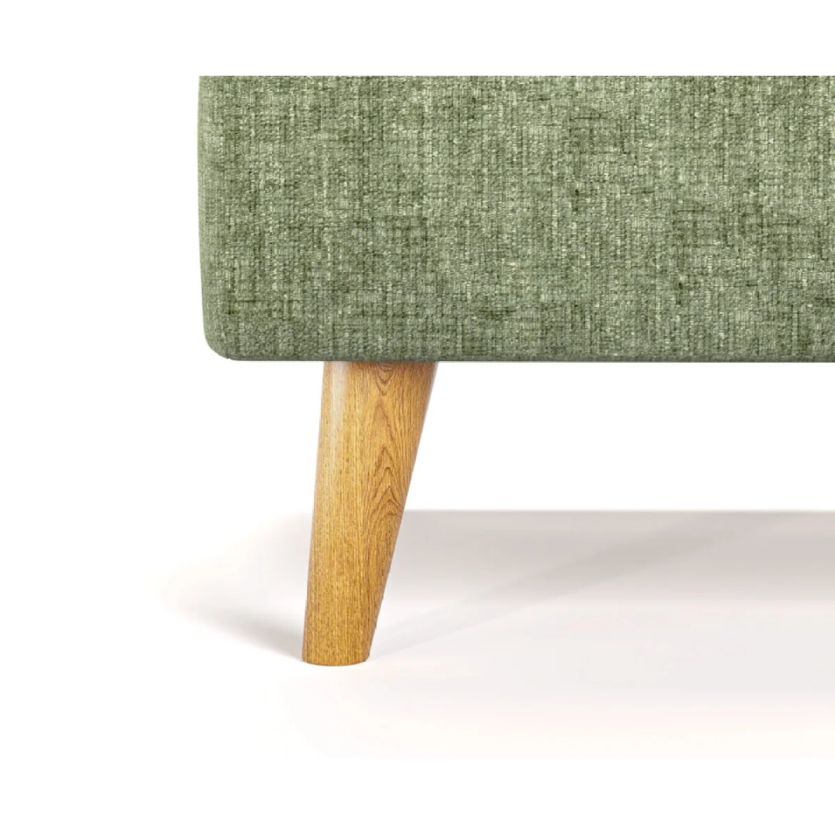 Jasper Hunter Green Chenille Fabric Footstool – image 5