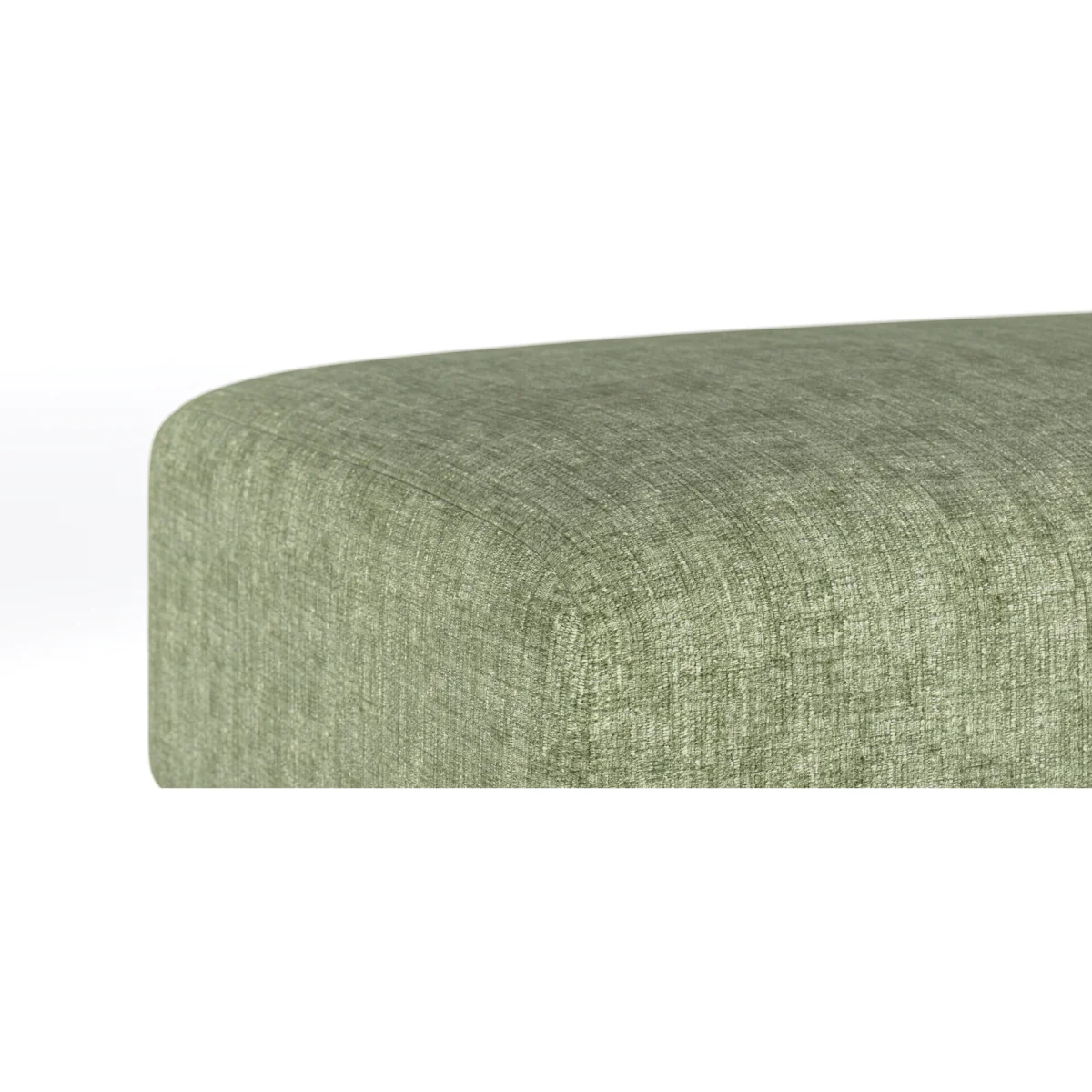 Jasper Hunter Green Chenille Fabric Footstool – image 9