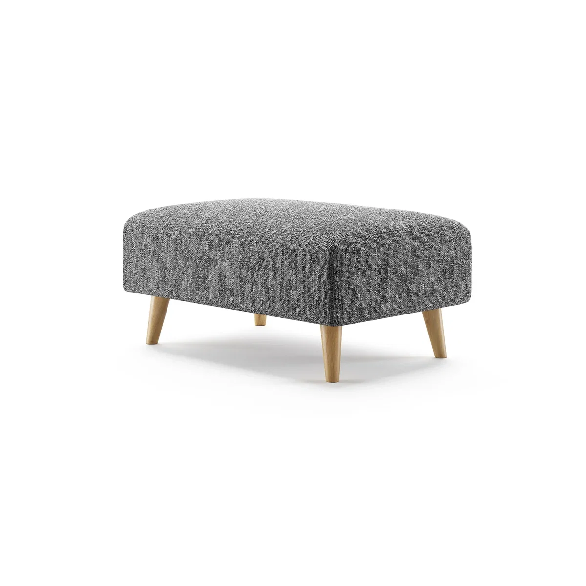 Jasper Charcoal Chenille Fabric Footstool – image 2