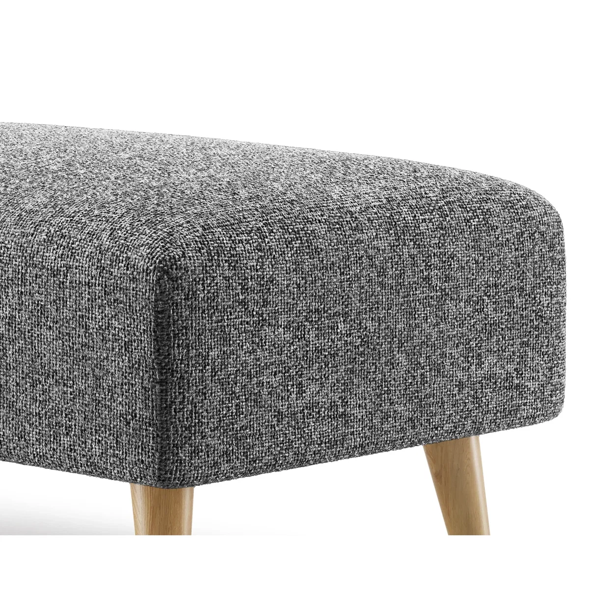 Jasper Charcoal Chenille Fabric Footstool – image 4