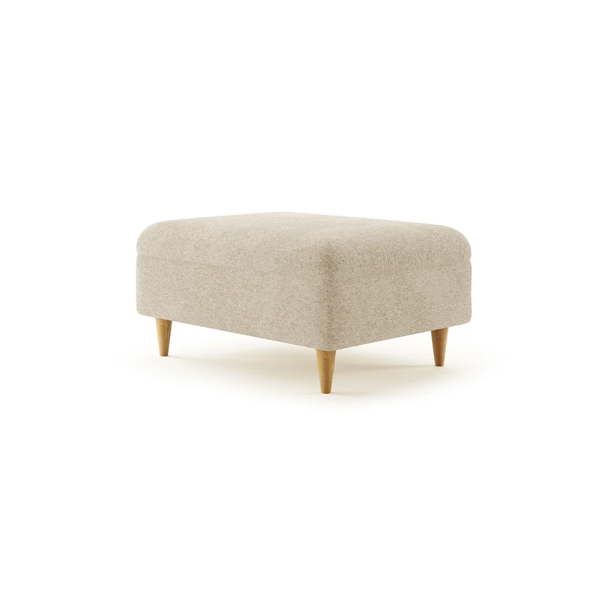 Capri Natural Boucle Fabric Footstool – image 2