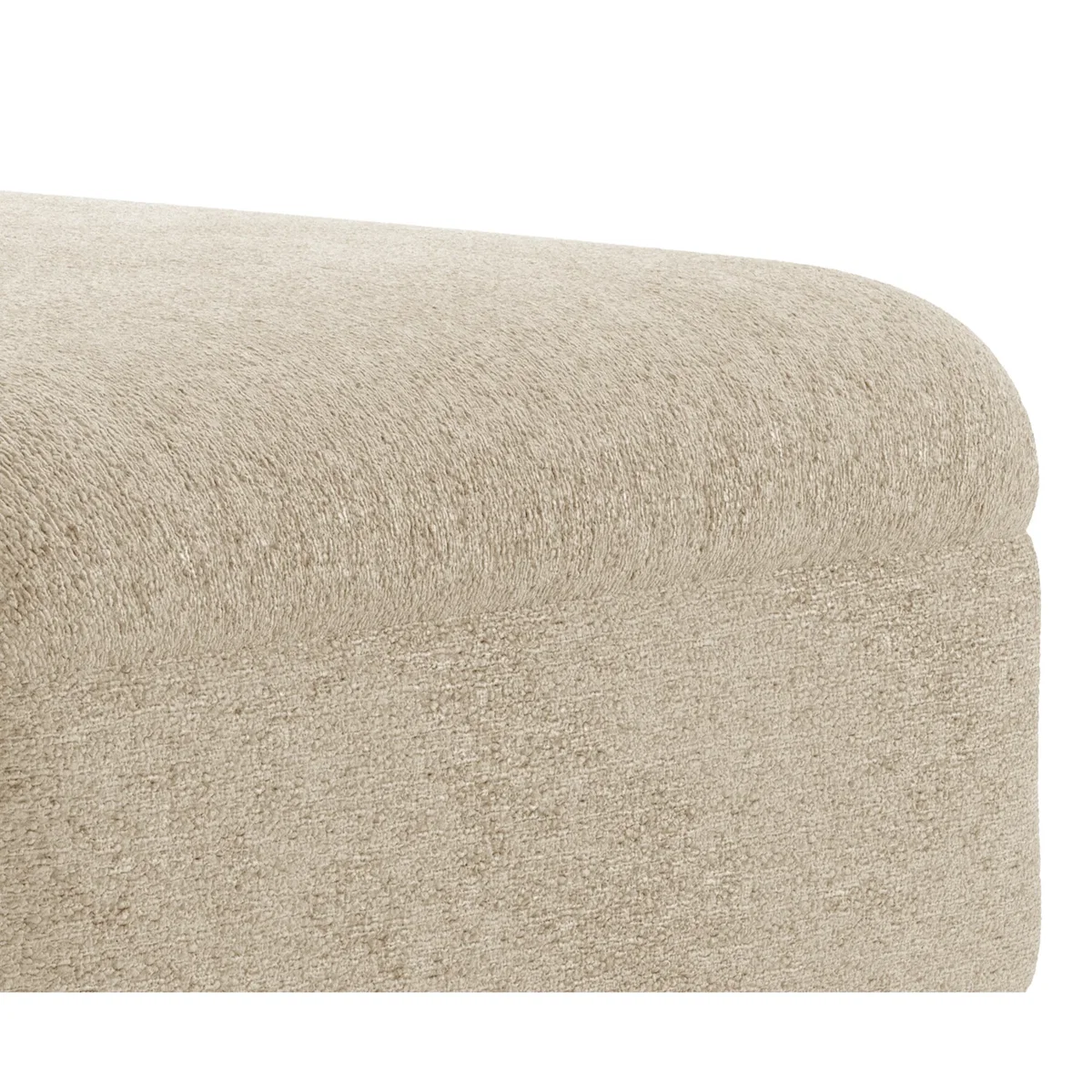 Capri Natural Boucle Fabric Footstool – image 4