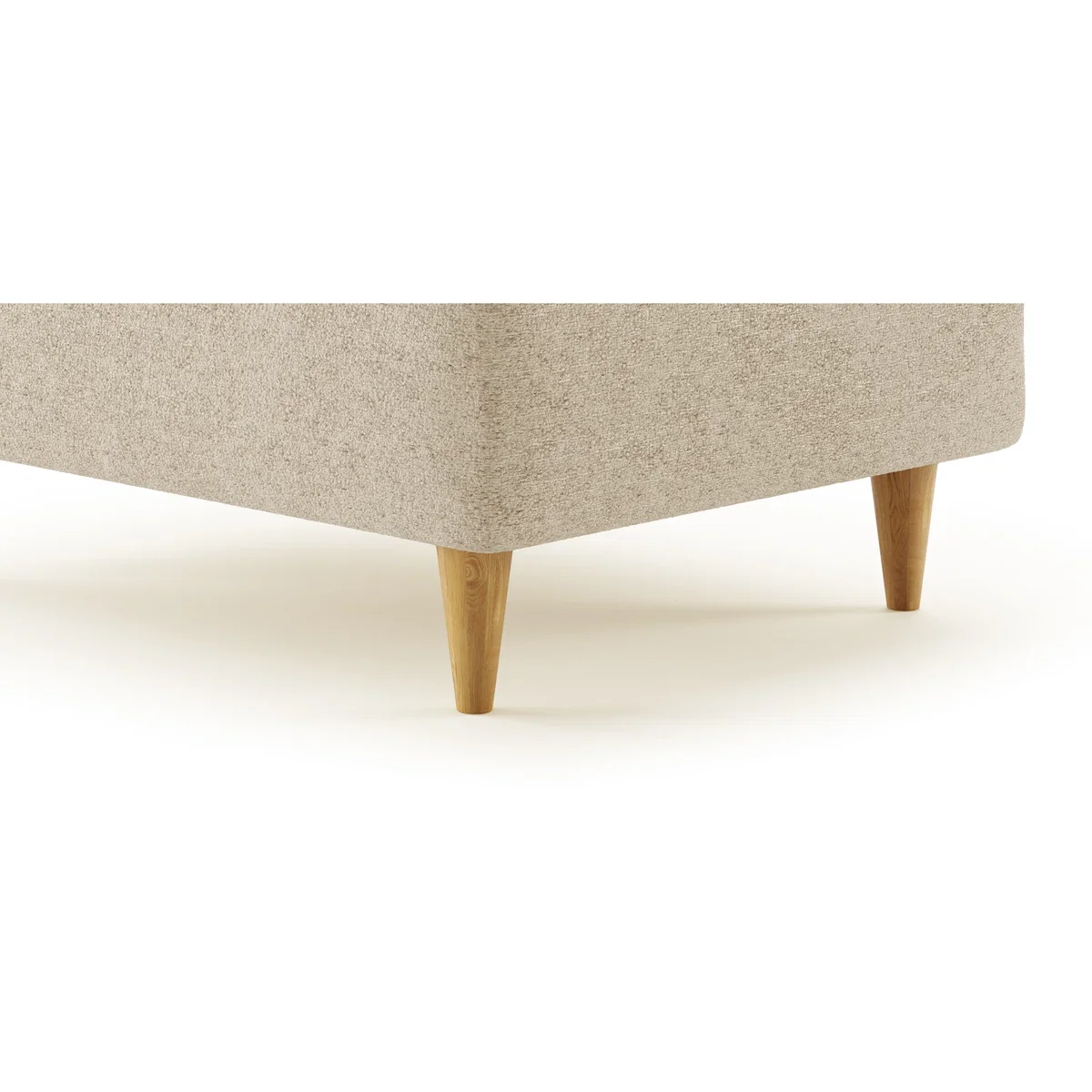 Capri Natural Boucle Fabric Footstool – image 5