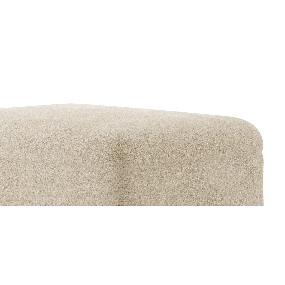 Capri Natural Boucle Fabric Footstool – image 6