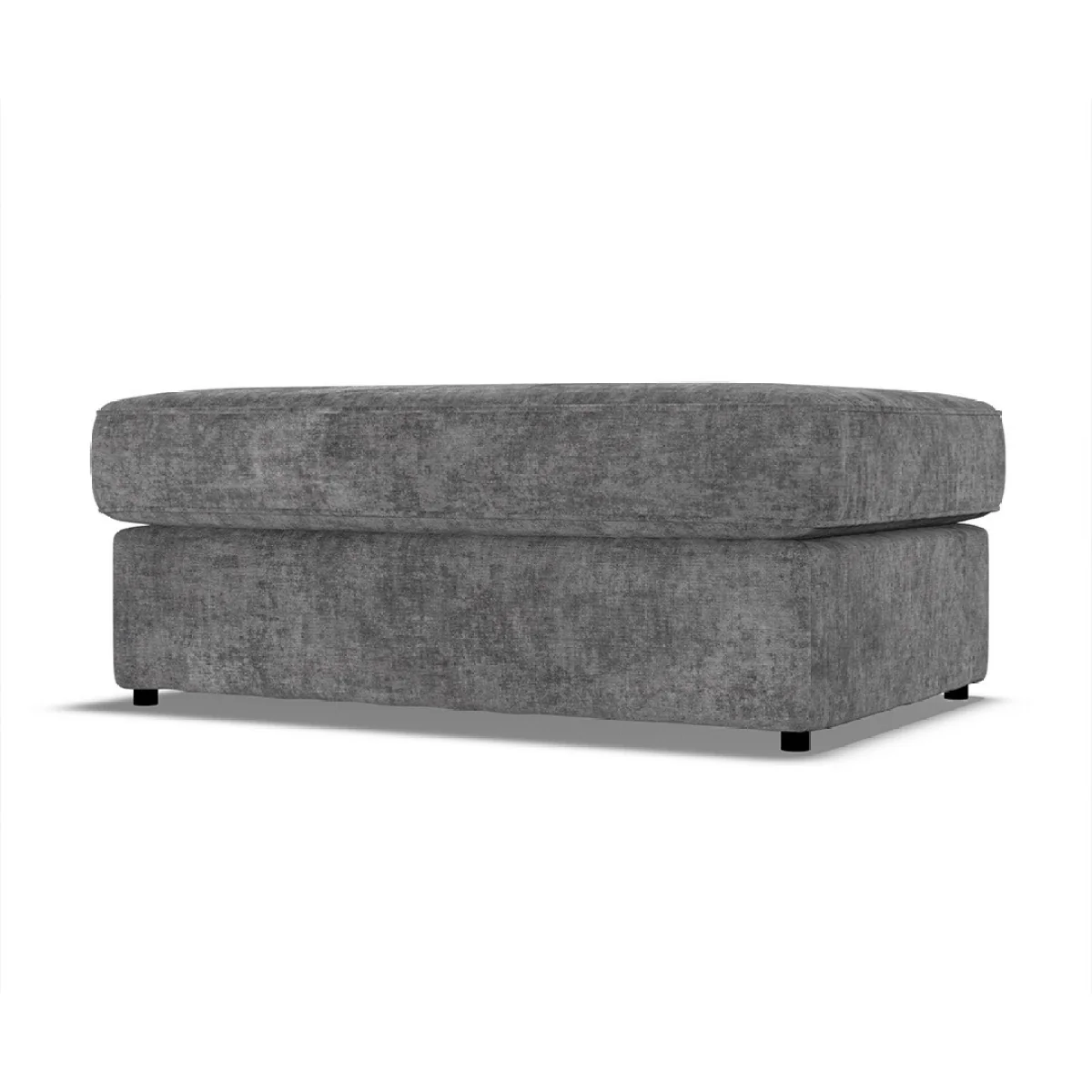 Naples Grey Velvet Footstool – image 3