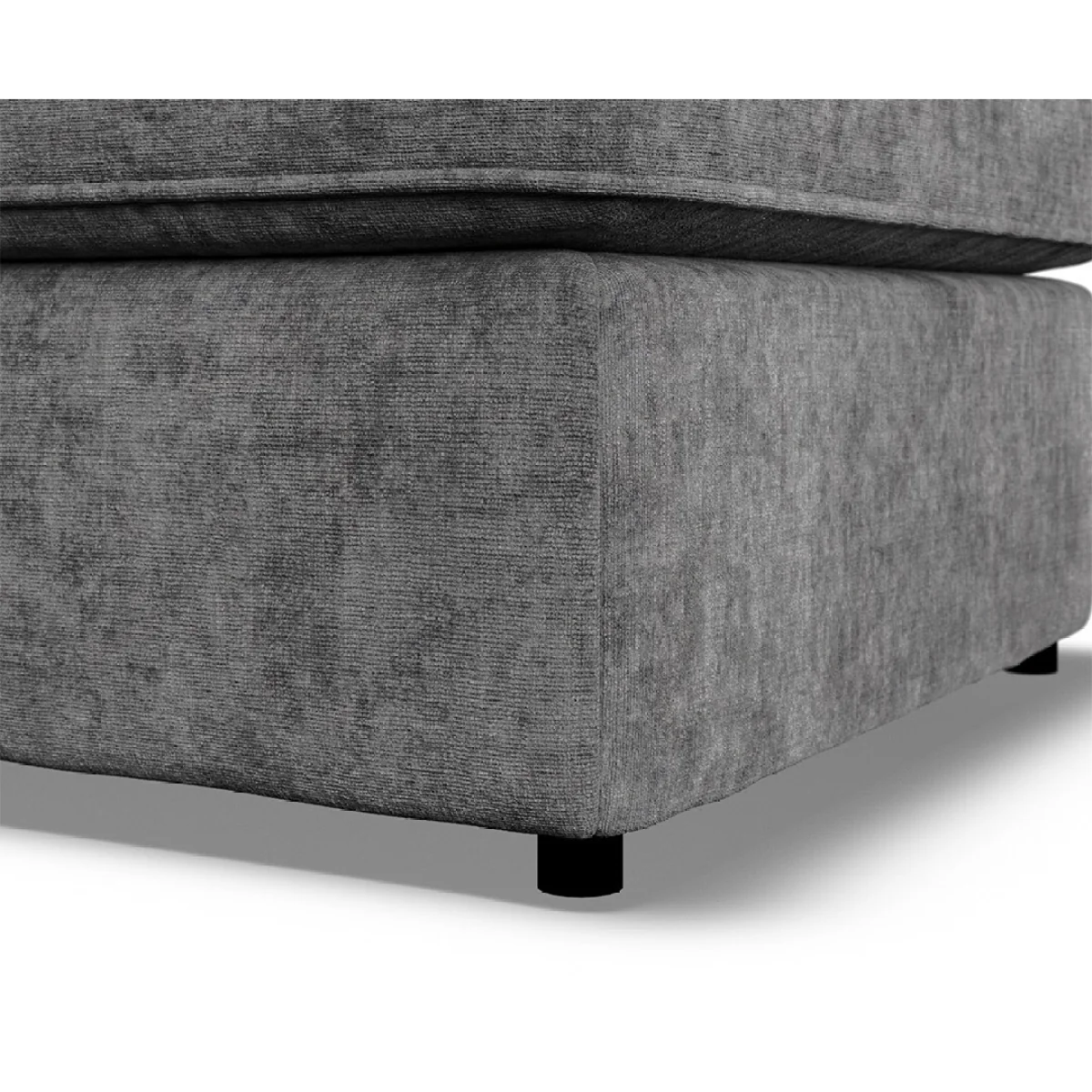Naples Grey Velvet Footstool – image 5