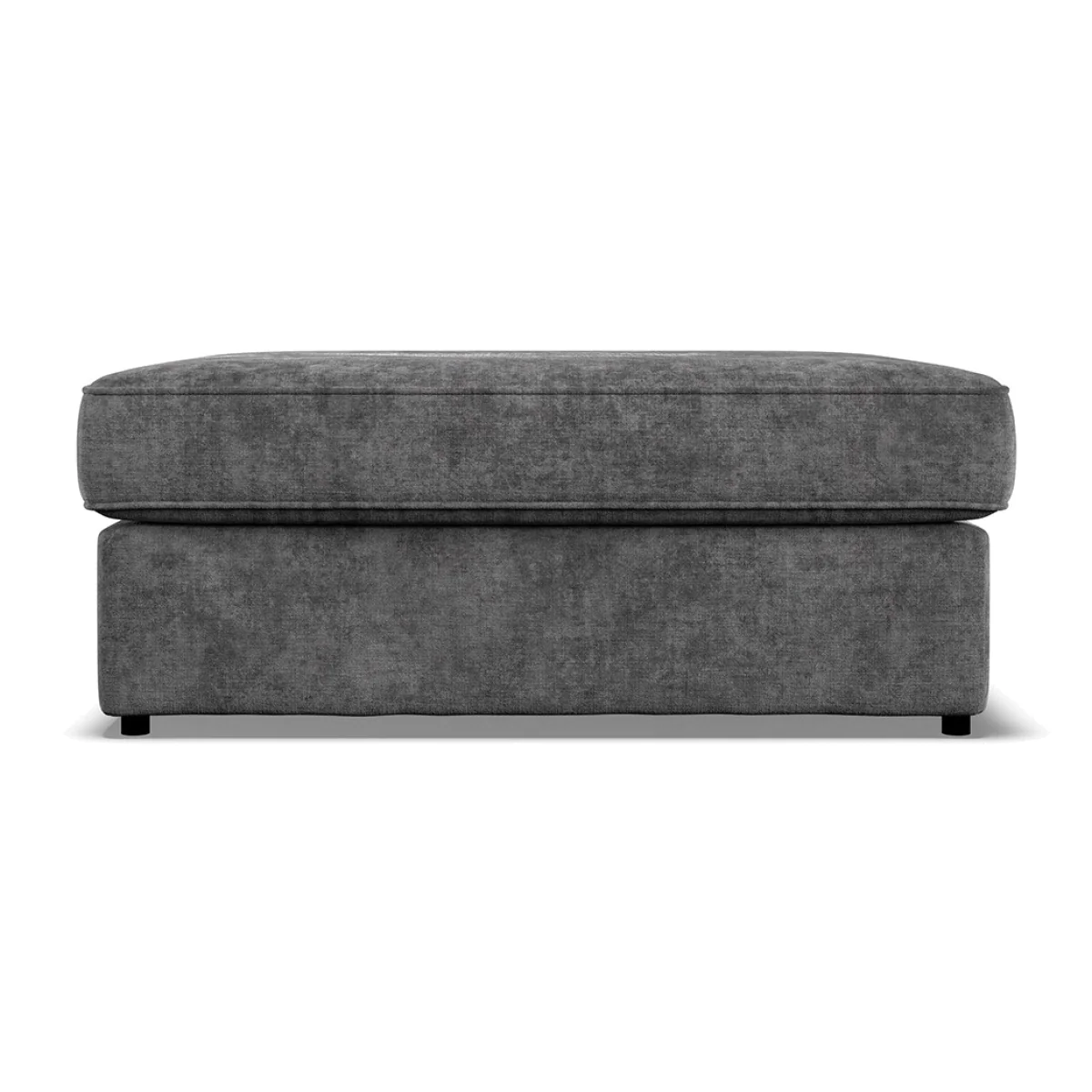Naples Grey Velvet Footstool – image 1