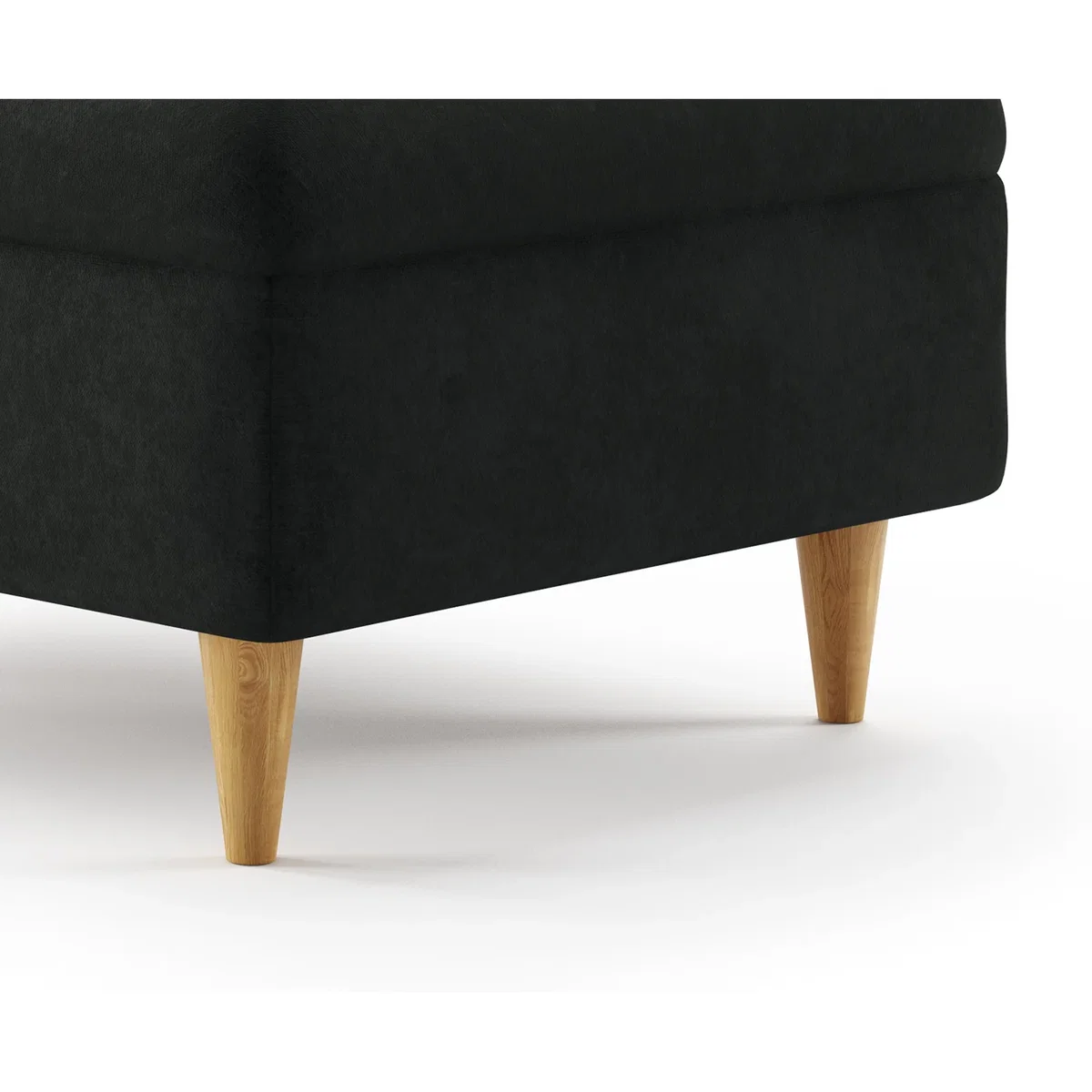 Capri Anthracite Chenille Fabric Footstool – image 4