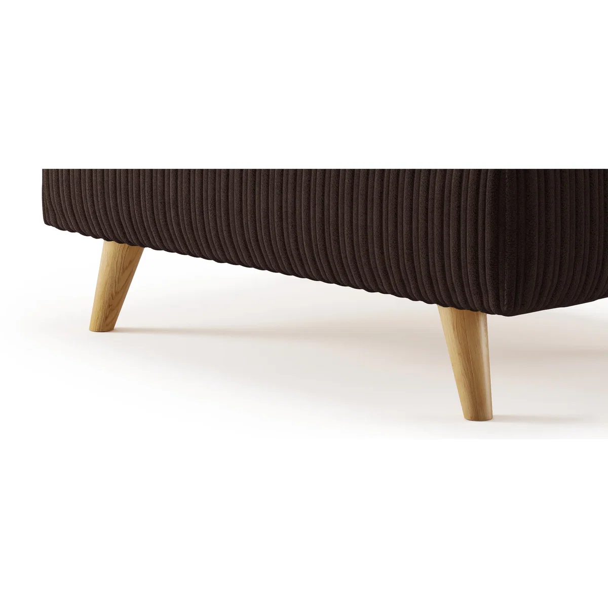 Milan Chocolate Fabric Footstool – image 4