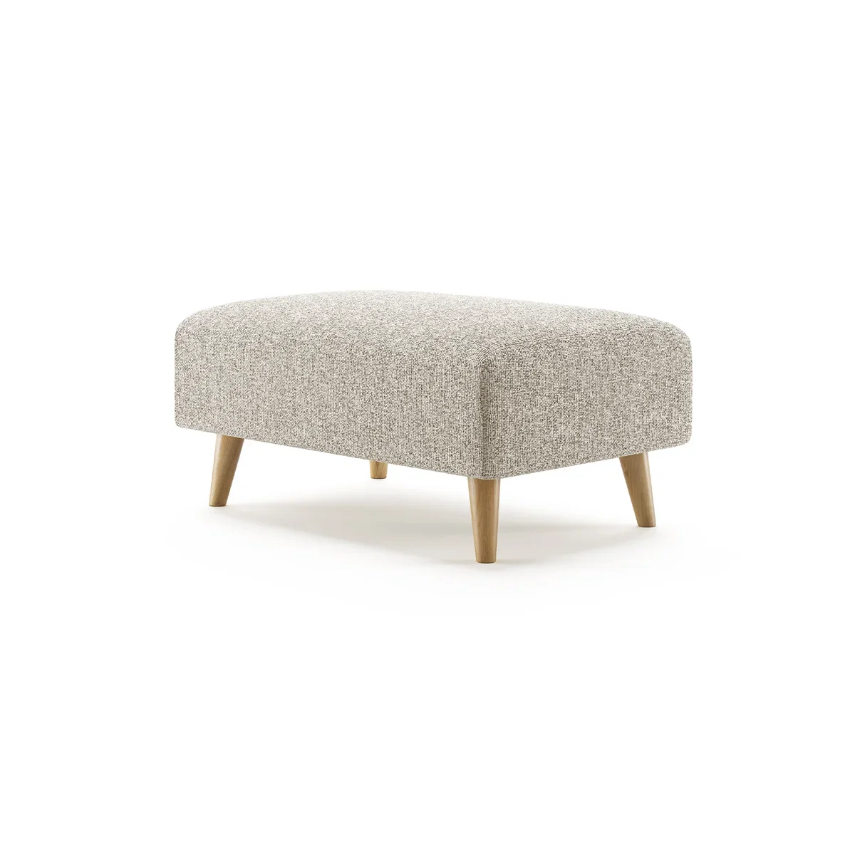 Jasper Natural Chenille Fabric Footstool – image 2