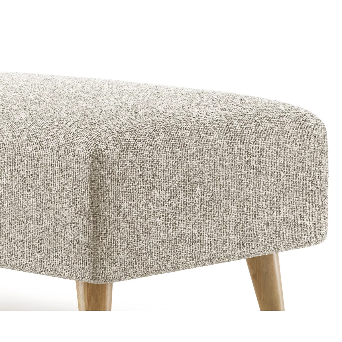 Jasper Natural Chenille Fabric Footstool – image 3