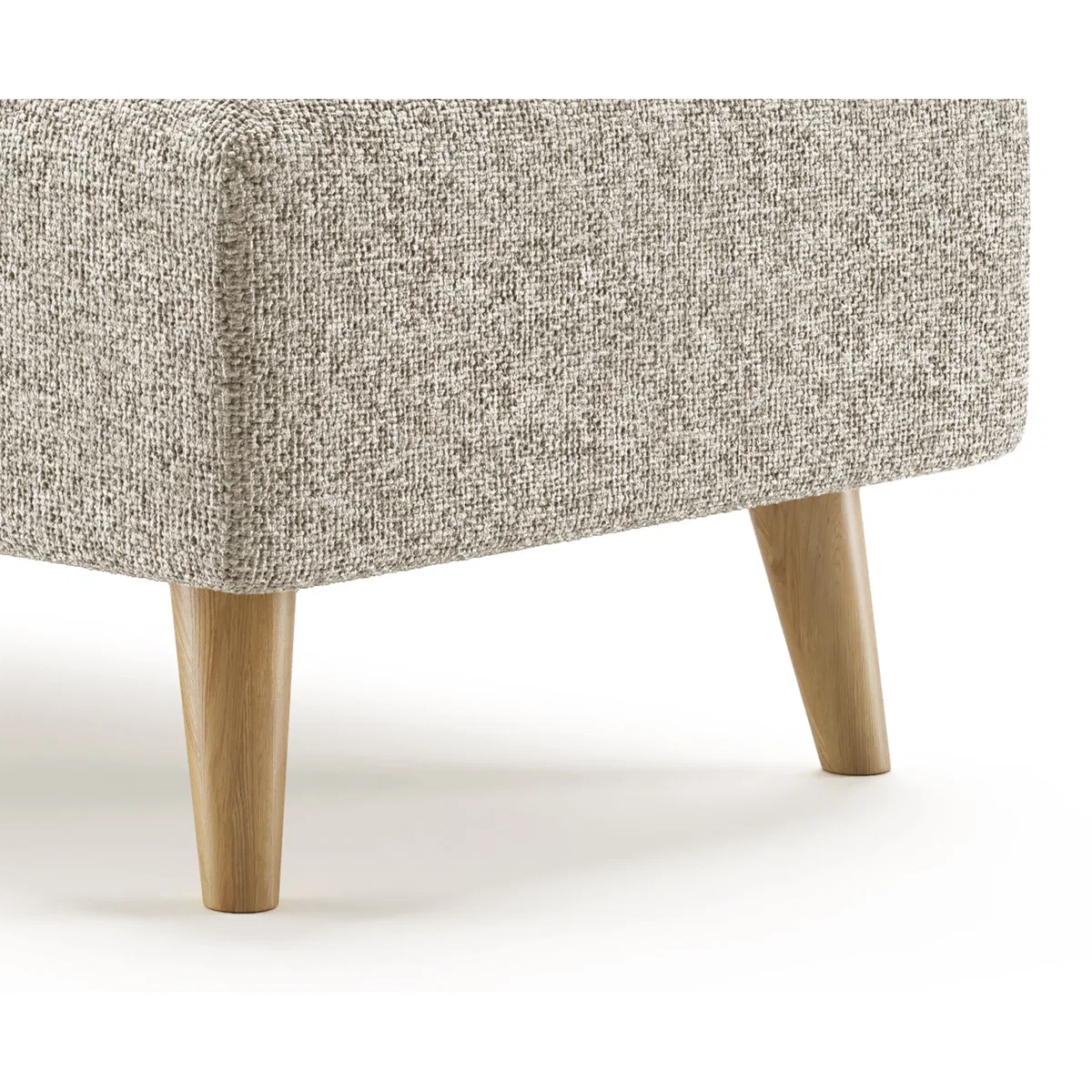 Jasper Natural Chenille Fabric Footstool – image 4