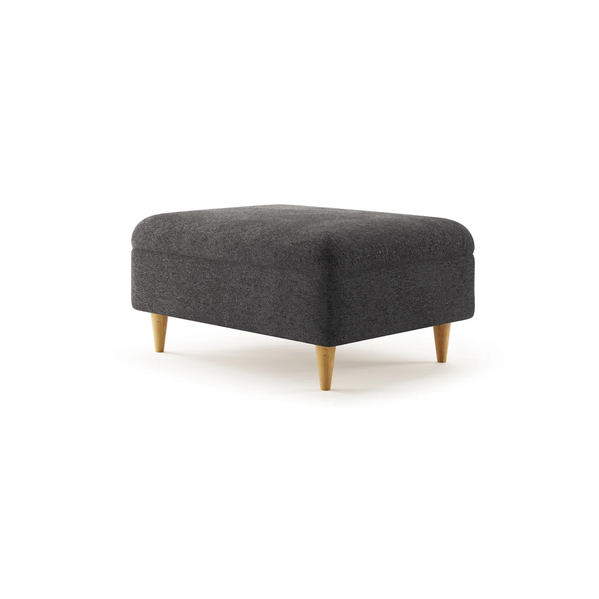 Capri Midnight Boucle Fabric Footstool – image 2