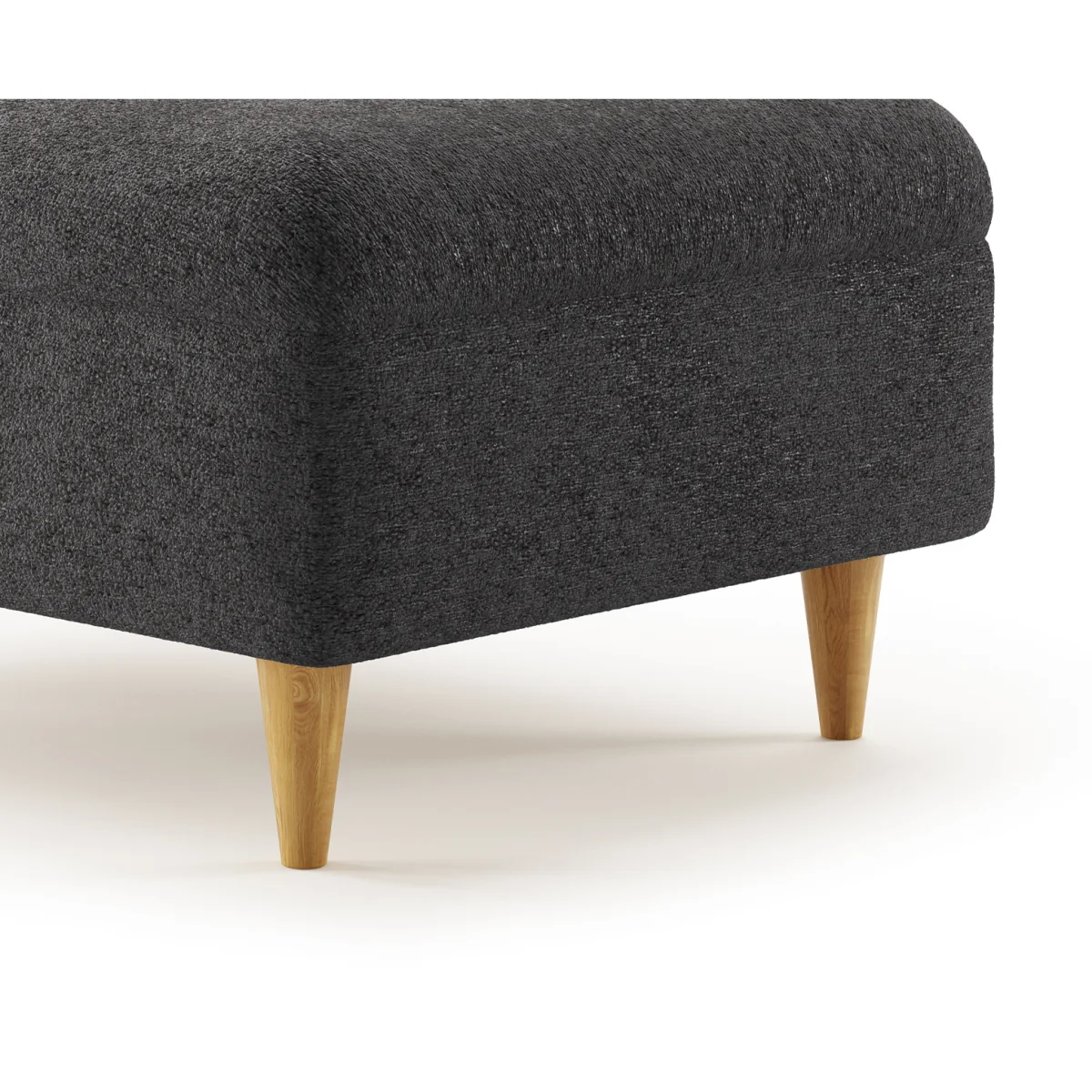 Capri Midnight Boucle Fabric Footstool – image 3