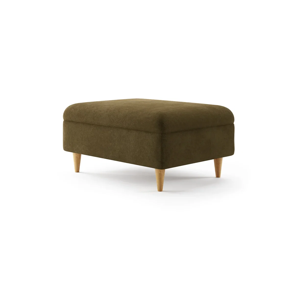 Capri Sage Chenille Fabric Footstool – image 2